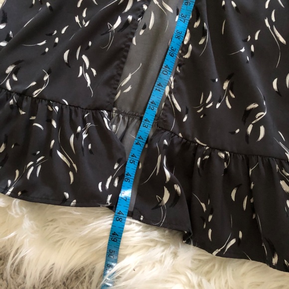 Saltwater Luxe Silky Dress S Darkest Grey with Feather Pattern - Picture 16 of 16